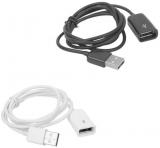 WowObjects 3ft USB 2.0 Female to Male F to M Extension Cable Cord Lead M/F Black or White Top Quality Free Shipment