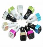 WowObjects 3 USB Ports 5.1A Car Charger Adapter For iPhone Samsung Tablet Cell Phone Mp3