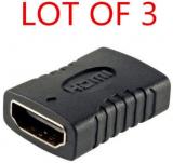 WowObjects 3 x 1080P HDMI Coupler Extender Adapter Connector FEMALE TO FEMALE HDTV HDCP