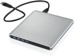WowObjects Blu ray External Ultra Slim 3D Blu ray Player Portable External USB 3.0 Reader / Writer BD