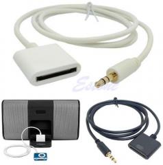 WowObjects hot Stereo 3.5mm 30 Pin AUX Input Dock Connector Cable Adapter For iPhone 4 4S iPod
