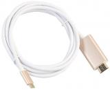 WowObjects TYPE C USB 3.1 TO HDMI Adapter Male to Male Gold Plated Cord Cable 1.8M extension