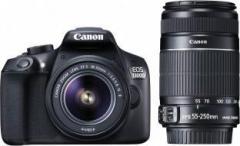 Canon EOS 1300D DSLR Camera Body with Dual Lens: EF S 18 55 mm IS II + EF S 55 250 mm F4 5.6 IS II