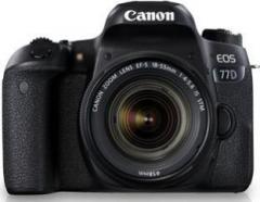 Canon EOS 77D DSLR Camera Body with Single Lens: EF S18 55 IS STM