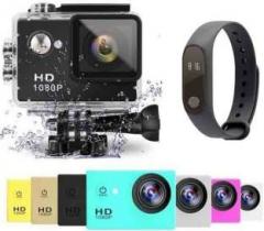 Dilurban GO PRO 1080 HD Go pro 1080 hd 1080p Action Camera Go Pro Style Sports and Action Camera WITH M2 Band_ Fitness band || Heart rate band ||Health Watch|| Calories Tracker Band || Step Count Band ||fitness tracker Sports and Action Camera
