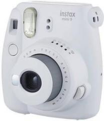 Fujifilm Instax Mini 9 Deluxe Camera Bundle White Mini 9 Camera + Leather Camera Case + 40 Shot Film + 64 Album + Marker Pen + Self Portrait Mirror Instant Camera
