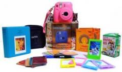 Fujifilm Instax Mini 9 Flamingo Pink Festive Pack Instant Camera