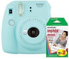 Fujifilm Instax Mini 9 Ice Blue with 20 Shots film Instant Camera