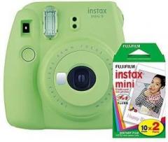 Fujifilm Instax Mini 9 Instant Camera Lime Green w/ Fujifilm Starter Film Pack 