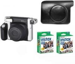 Fujifilm Wide 300 camera with black case 40 Shots Instant Camera