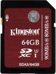 Kingston 64 GB SDXC Class 10 90 MB/s Memory Card