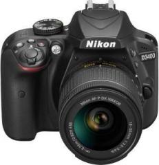 Nikon DSLR D3400 DSLR Camera Body with Single Lens: AF P DX NIKKOR 18 55 mm f/3.5.6G VR Kit DSLR Camera Black