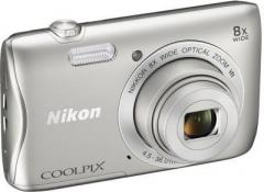 Nikon Silver S3700 Coolpix Camera Mirrorless
