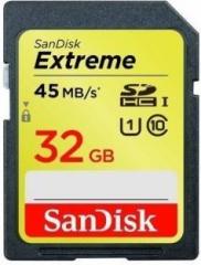SanDisk Extreme 32 GB SDHC Class 10 45 MB/S Memory Card