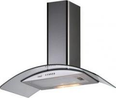 Cata Isla Curve C Glass ( with free cuttlery set from giftipedia) Ceiling Mounted Chimney (Stainless Steel, 1115 m3/hr)