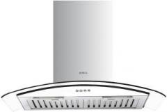Elica Glace Power Plus Wall Mounted Chimney (Silver, 1150 m3/hr)