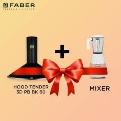 Faber COMBO(HOOD TENDER 3D PB BK 60 + MIXER) Wall Mounted Chimney