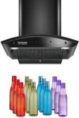 Hindware Celesia 60 Cm Wall Mounted Chimney, Filter less, Free 12 Water Bottle Auto Clean Wall Mounted Chimney