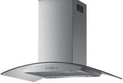 Moda ROCCO ISOLA 90 Stainless Steel with Transparent Glass Island Chimney Ceiling Mounted Chimney