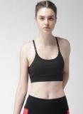 2go Black Solid Non Wired Lightly Padded Sports Bra women