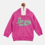 612 league Girls Pink Hooded Appliqu Sweatshirt