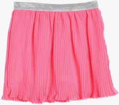 612 League Pink Solid Flared Mini Skirt girls