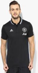 Adidas Manchester United Trg Black Polo T Shirt men