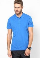 Adidas Originals Solid Blue Polo T Shirt men