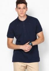 Adidas Originals Solid Navy Blue Polo T Shirt men