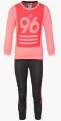 Adidas Yg Ts Cot Pink Track Suit girls