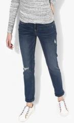 Aeropostale Blue Washed Mid Rise Skinny Fit Jeans women