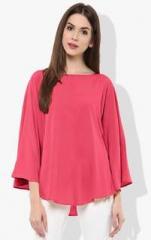 Ahalyaa Pink Solid Blouse women