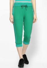 Ajile By Pantaloons Green Solid Capri women