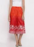 Akkriti By Pantaloons Orange & Red Regular Fit Printed Culottes women