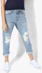 Alcott Blue Washed Mid Rise Regular Fit Jeans women