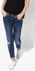Alcott Blue Washed Mid Rise Slim Fit Jeans women