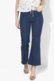 All About You Blue Flared Mid Rise Clean Look Jeans women