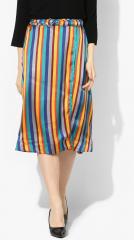 All About You From Deepika Padukone Multicoloured Striped A Line Skirt women