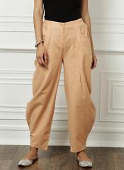 all about you from Deepika Padukone Women Nude Coloured Regular Fit Solid Trousers