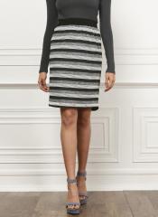 All About You Grey Striped A Line Skirts women
