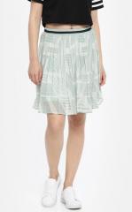 All About You Off White Printed Flared Skirt women