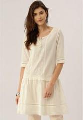 All About You White Embroidered Tunic women