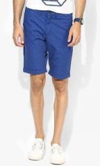 Allen Solly Blue Printed Shorts men