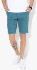Allen Solly Blue Textured Shorts men