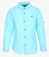 Allen Solly Junior Aqua Blue Casual Shirt boys