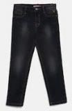 Allen Solly Junior Black Slim Fit Mid Rise Clean Look Jeans boys
