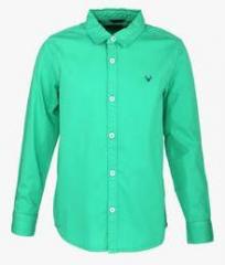 Allen Solly Junior Green Regular Fit Casual Shirt boys
