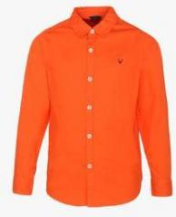 Allen Solly Junior Orange Regular Fit Casual Shirt boys