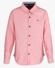 Allen Solly Junior Pink Regular Fit Casual Shirt boys