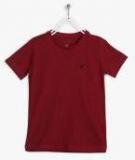 Allen Solly Junior Red Printed Round Neck T Shirt boys